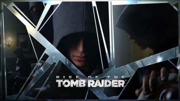 обоя видео игры, rise of the tomb raider, фон, капюшон, девушка