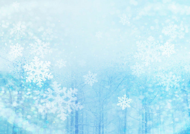 Обои картинки фото векторная графика, природа , nature, снежинки, лес