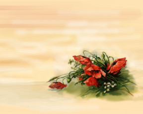 Картинка рисованные цветы