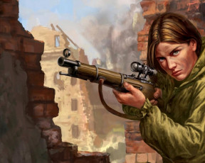 Картинка рисованные армия рисунок снайпер