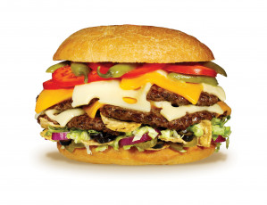 Картинка еда бутерброды гамбургеры канапе помидор сыр лук перец котлета гамбургер