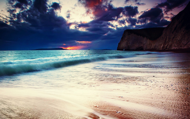 Обои картинки фото природа, побережье, море, небо, прибой, берег, скалы