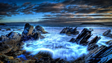 Картинка природа моря океаны океан камни волны