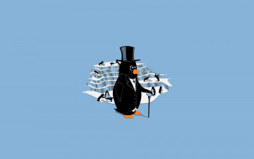 Картинка рисованные минимализм пингвины