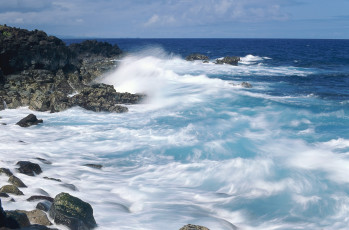 Картинка природа побережье берег прибой море скалы