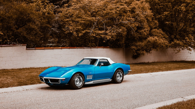 Обои картинки фото автомобили, corvette, 1969, chevrolet