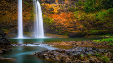 обоя wailua falls, kauai island, hawaii, природа, водопады, wailua, falls, kauai, island