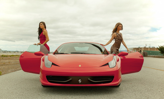 Обои картинки фото автомобили, -авто с девушками, авто, девицы