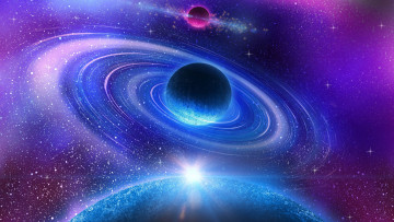 Картинка космос арт blue energy colors planet