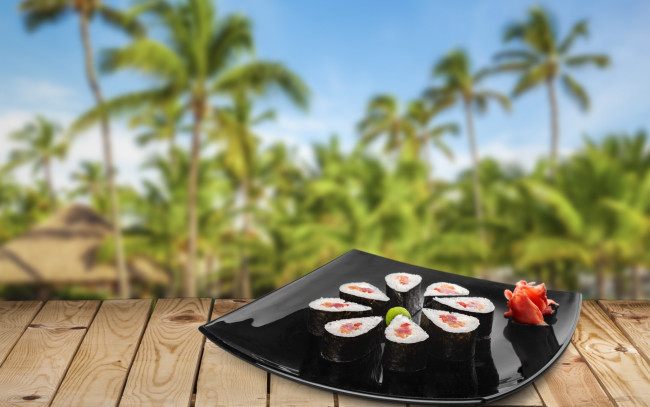 Обои картинки фото еда, рыба,  морепродукты,  суши,  роллы, роллы, japanese, суши, seafood, sushi