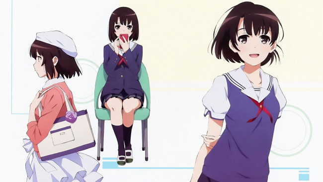 Обои картинки фото saekano,  how to raise a boring girlfriend, аниме, saenai heroine no sodatekata, фон, взгляд, девушки