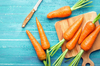 обоя морковь, еда, овощи, нож, стол