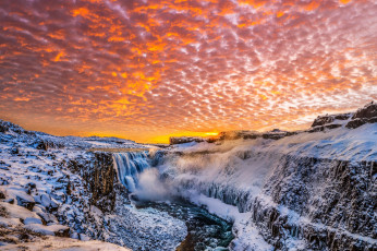 Картинка dettifoss+waterfall iceland природа водопады dettifoss waterfall