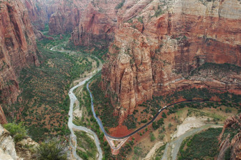 Картинка природа горы utah usa zion canyon national park