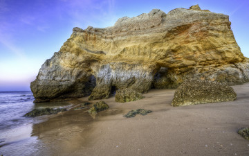 Картинка природа побережье песок камни скалы берег море вода океан