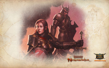 Картинка dungeons dragons neverwinter видео игры рыцари девушка меч латы