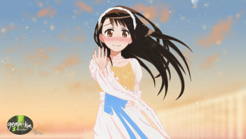 Картинка аниме nisekoi фон взгляд девушка