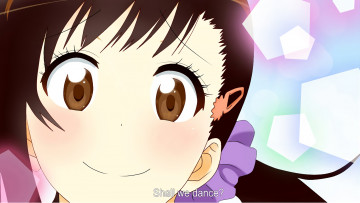 Картинка аниме nisekoi взгляд девушка фон