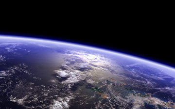 Картинка космос земля облака планета атмосфера