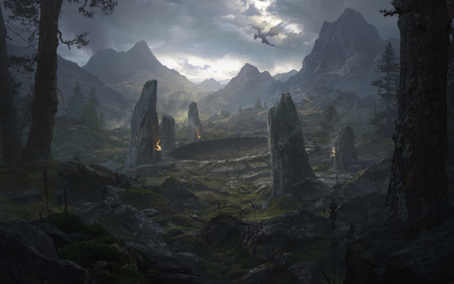 Обои картинки фото видео игры, the elder scrolls,  legends, дракон