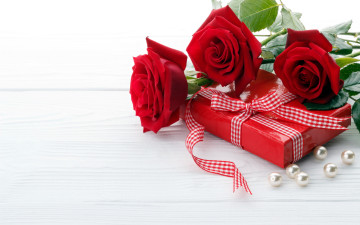 обоя праздничные, подарки и коробочки, подарок, розы