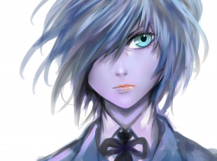 Картинка аниме *unknown+ другое лицо парень волосы синие
