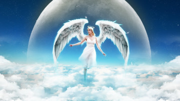 Картинка фэнтези фотоарт ангел крылья
