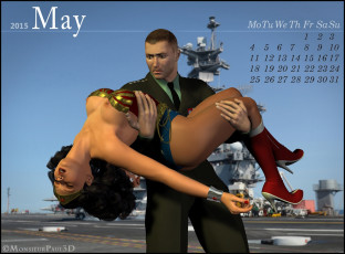 Картинка календари 3д-графика мужчина взгляд фон девушка