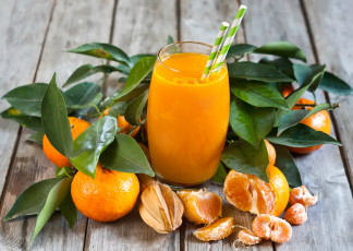 Картинка еда напитки +сок стакан фреш фрукты цитрусы сок мандарины