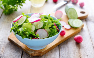Картинка еда салаты +закуски салат green vegetables side dish зелень редис огурец