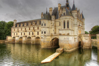 Картинка ch& 226 teau+de+chenonceau +france города замки+франции замок пруд