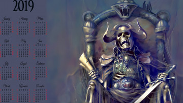 Картинка календари фэнтези трон оружие шлем скелет