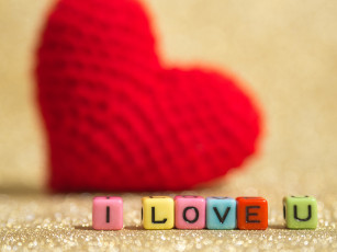 Картинка праздничные день+святого+валентина +сердечки +любовь сердечко кубики надпись