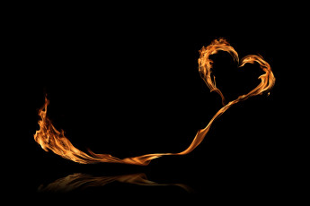 Картинка 3д+графика романтика+ romantics сердечко огонь