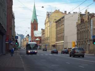 Картинка рига улица бривибас свободы города латвия