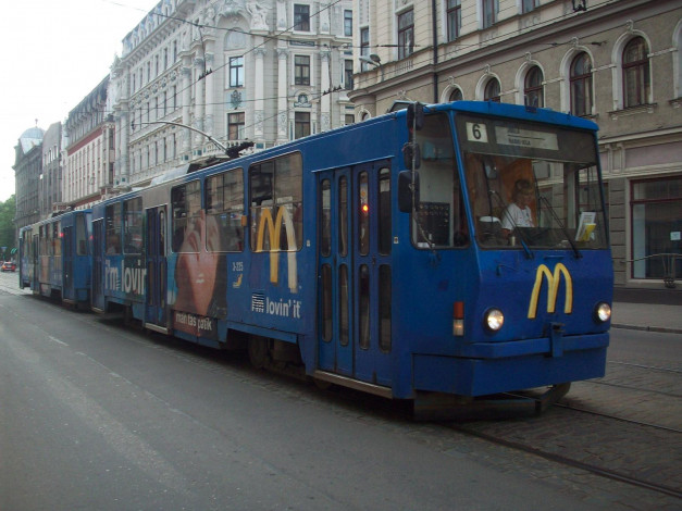 Обои картинки фото рижский, трамвай, техника, трамваи