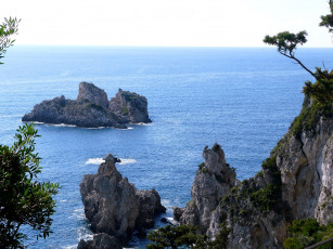 Картинка природа побережье голубой скалы море