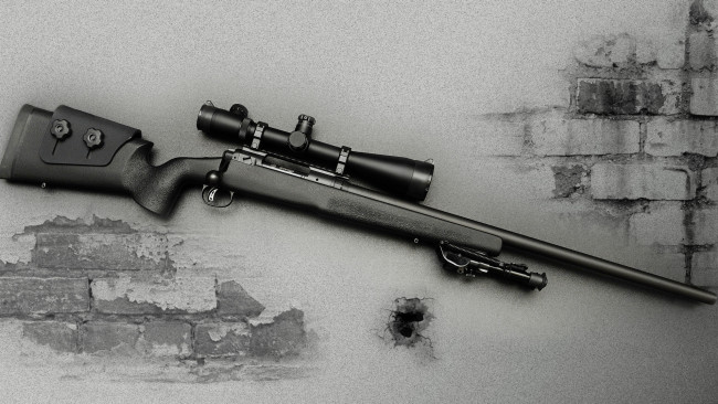 Обои картинки фото оружие, винтовкиружьямушкетывинчестеры, стена, винтовка