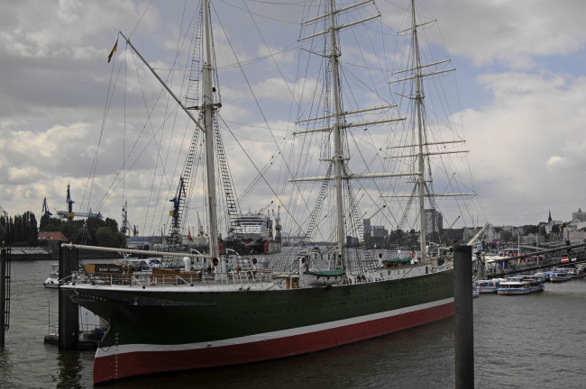 Обои картинки фото rickmer, rickmers, корабли, парусники, музей, трёхмачтовый, барк