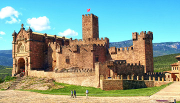 обоя испания castillo de javier, города, - дворцы,  замки,  крепости, замок, castillo, de, javier, испания