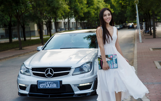 Обои картинки фото автомобили, авто с девушками, азиаткеа, девушка, автомобиль