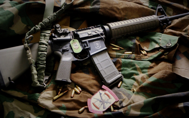 Обои картинки фото оружие, автоматы, m4, винтовка, прицел