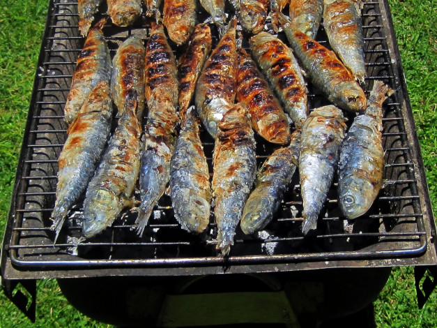 Обои картинки фото еда, рыбные блюда,  с морепродуктами, жареная, рыба, гриль