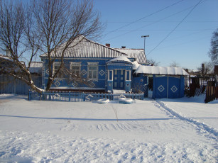 Картинка города -+здания +дома зима домик