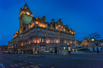 Картинка города эдинбург+ шотландия здание дорога balmoral hotel отель scotland эдинбург edinburgh