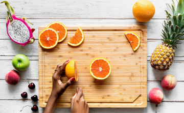 Картинка еда фрукты +ягоды фрукт дракона ананас апельсины персик