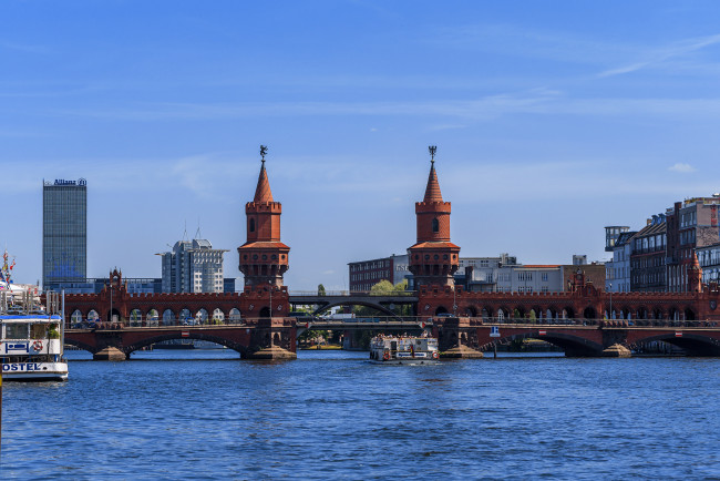 Обои картинки фото берлин, германия, города, берлин , germany, deutschland, мост, река