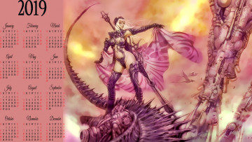Картинка календари фэнтези оружие девушка воительница