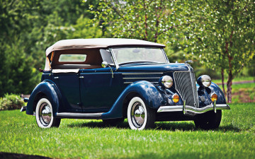 Картинка ford+v8+deluxe+phaeton+1936 автомобили классика ретро форд фаэтон