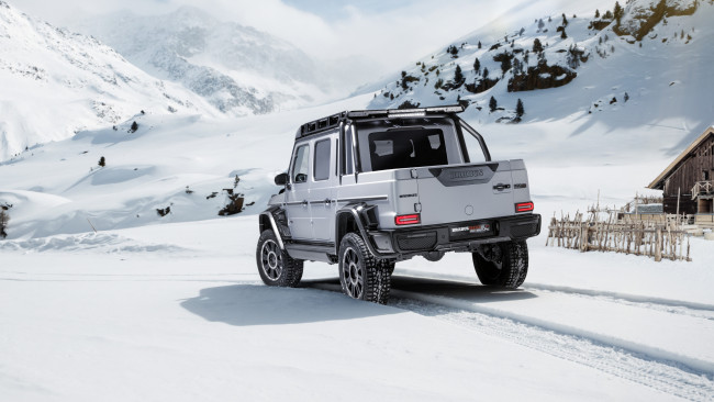 Обои картинки фото brabus 800 adventure xlp, автомобили, brabus, белый, горы, снег